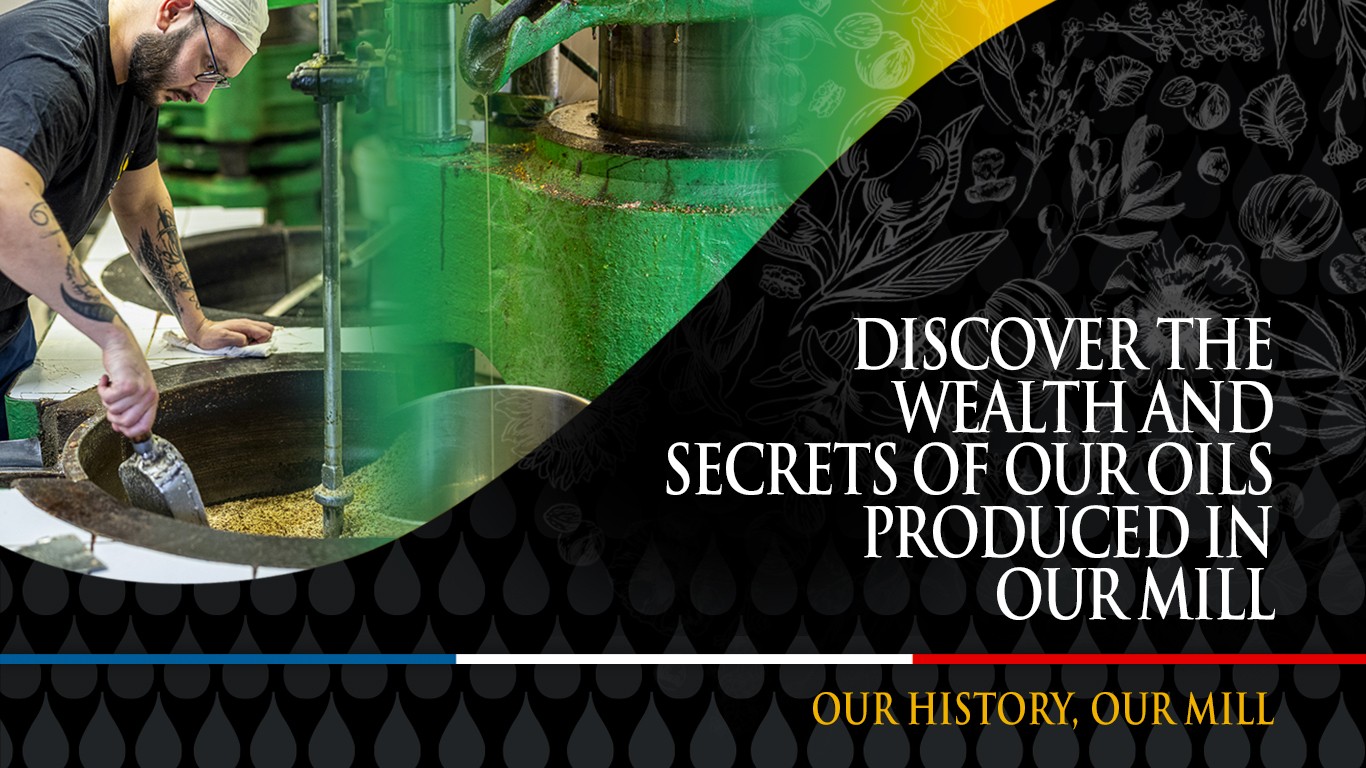 Discover the wealth and secrets of our oils produced in our mill